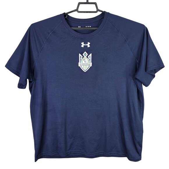 Mens Under Armour Loose Fit T Shirt Short Sleeve Heat Gear Polyester Size XL - Picture 1 of 7